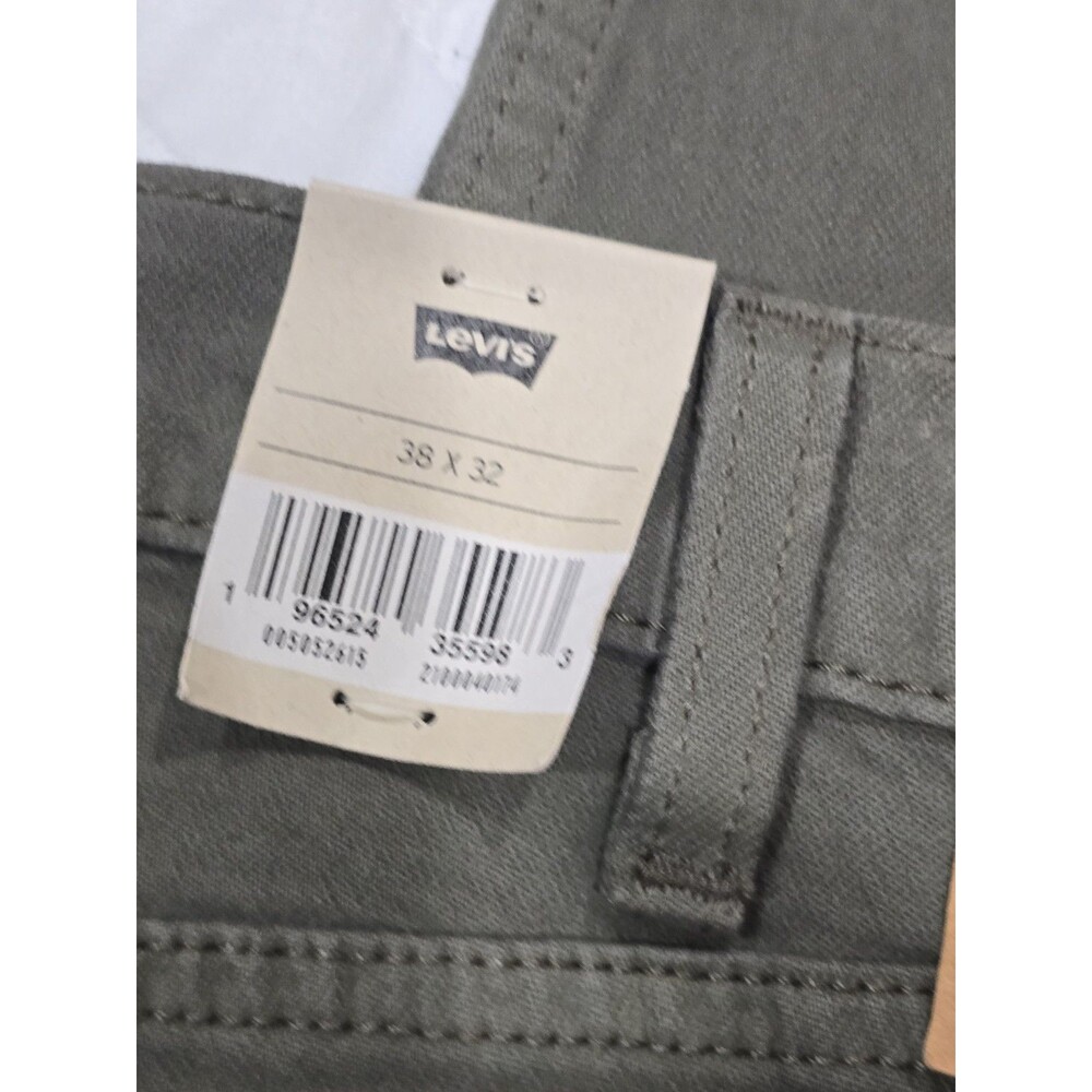 Levi's 505 Regular Fit Jeans Men's 38x32 Olive Green  Stretch Denim NWT $69.50 - Picture 5 of 10